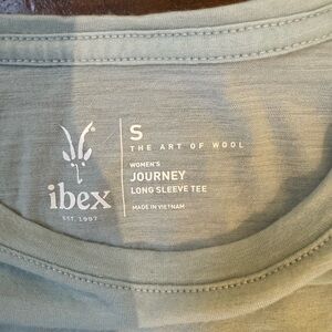 Ibex Womens Green Journey Long Sleeve Tee